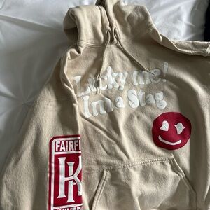 Lucky me! customized Fairfield U hoodie. Great for bed decorating.